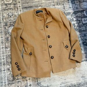 Vintage clean girl camel wool blazer size 6